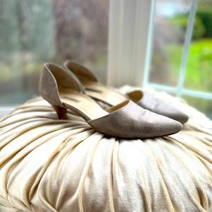 Paul Green Metallic Julia D’orsay Wood Kitten Heel.